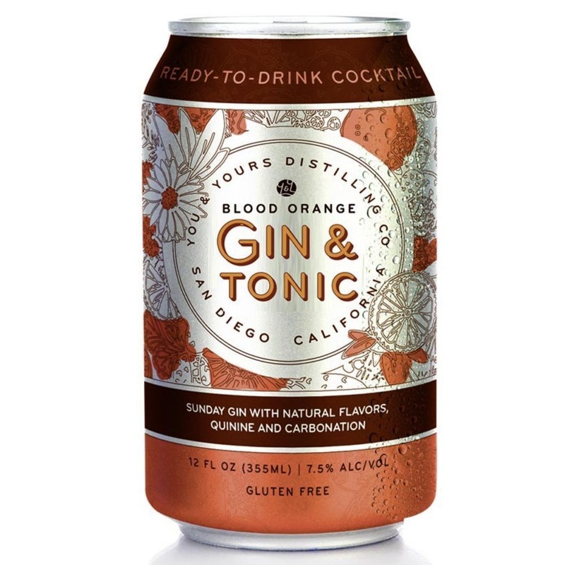 You & Yours Distilling Blood Orange Gin & Tonic 4PK