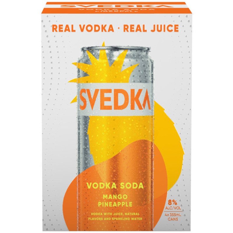 SVEDKA CKTL MANGO PINEAP CAN 6/4PK
