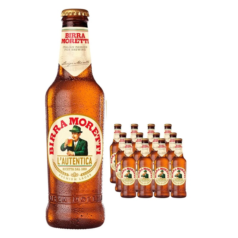 Birra Moretti Lager Beer, 12 x 330 ml