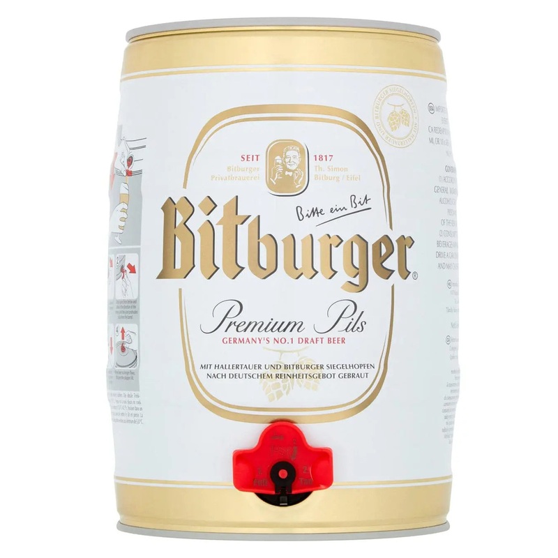 Bitburger Pils Mini Keg, 5 L