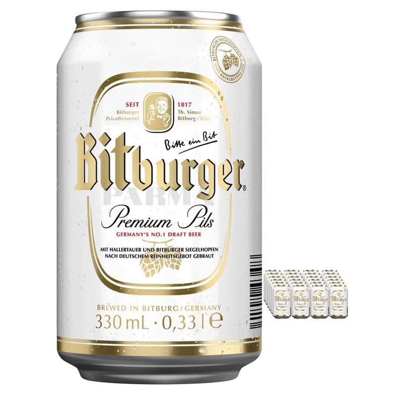 Bitburger Premium Pils Beer, 24 x 330 ml