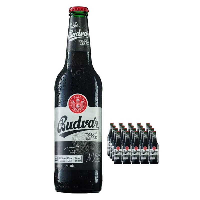 Budweiser Budvar Dark Beer Multipack, 20 x 500 ml
