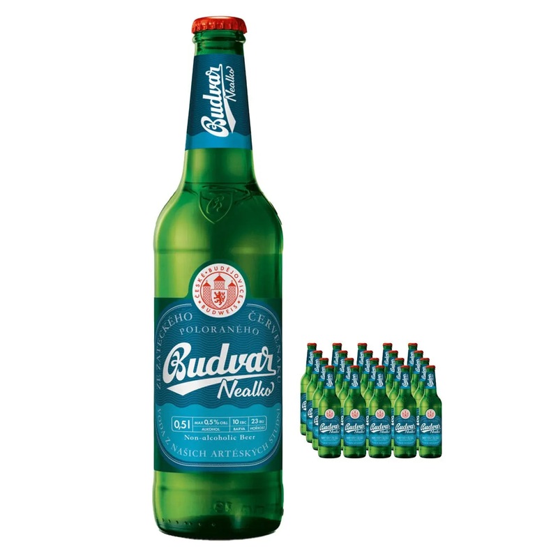 Budweiser Budvar Non Alcoholic Beer Multipack, 20 x 500 ml