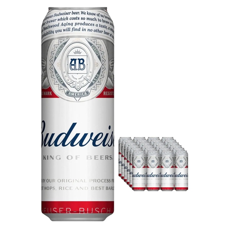 Budweiser Lager Beer Multipack, 24 x 568 ml