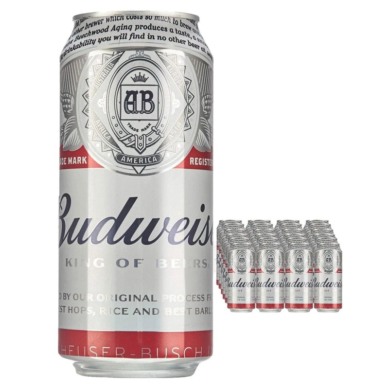 Budweiser Premium Lager Beer Can Multipack, 24 x 440 ml