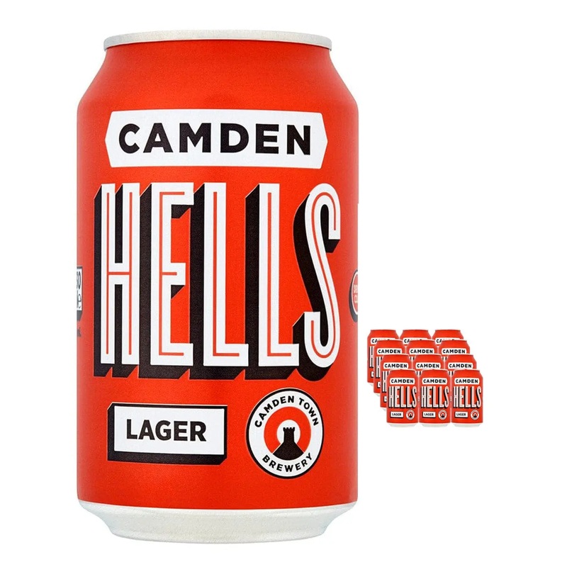 Camden Town Brewery Hells Lager Can Multipack, 12 x 330 ml