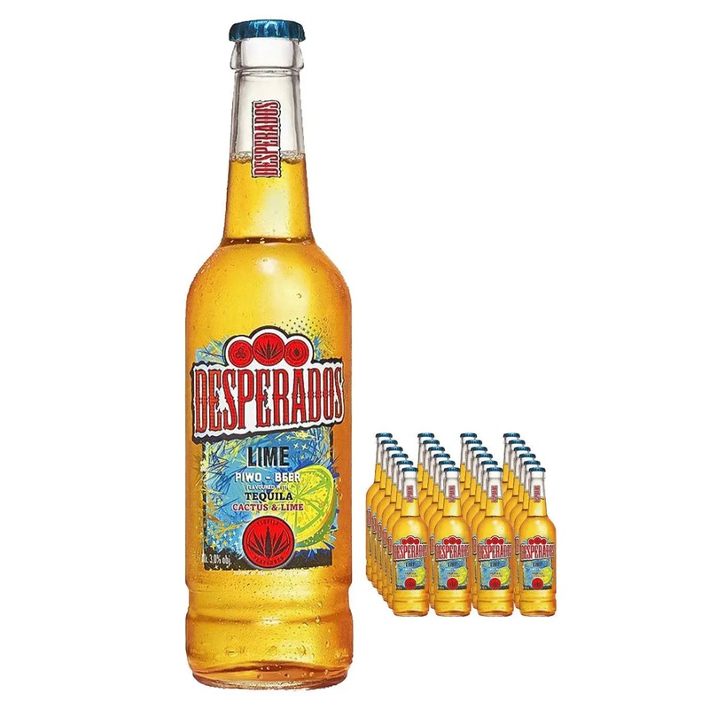 Desperados Lime Tequila Lager Beer Bottle Multipack, 20 x 400 ml