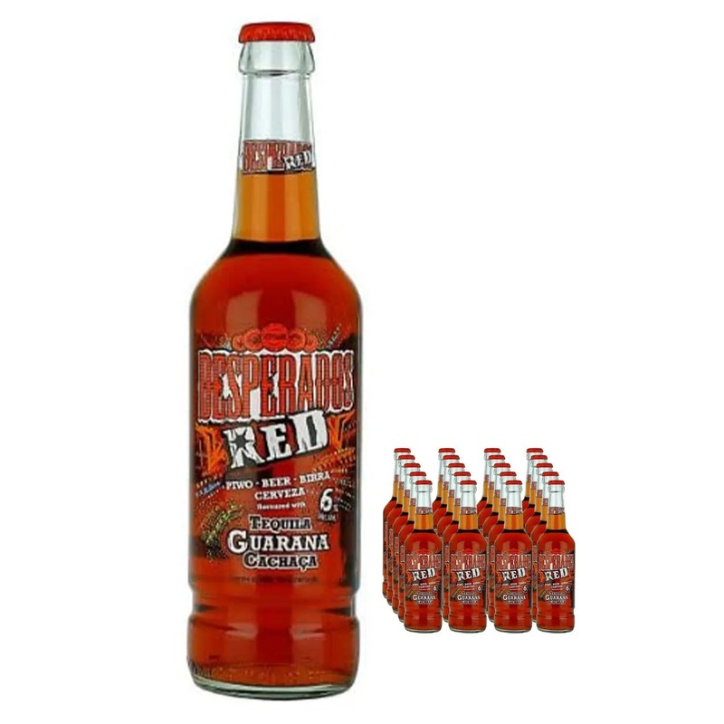 Desperados Red Premium Tequila & Guarana Lager Beer Bottle Multipack, 20 x 400 ml
