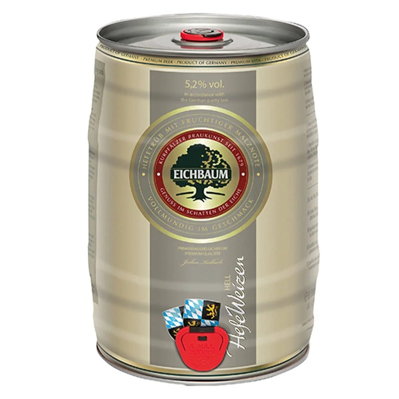 Eichbaum Hefeweizen Hell Beer Keg, 5 L