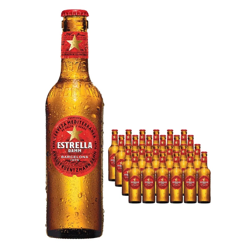Estrella Damm Premium Lager Beer, 12 x 330 ml