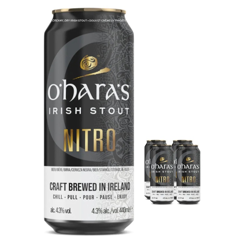 O'Hara's Irish Nitro Stout, 4 x 440 ml