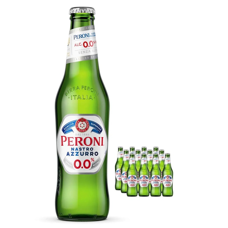 Peroni Nastro Azzurro 0.0 Alcohol Free Beer Multipack, 12 x 330 ml