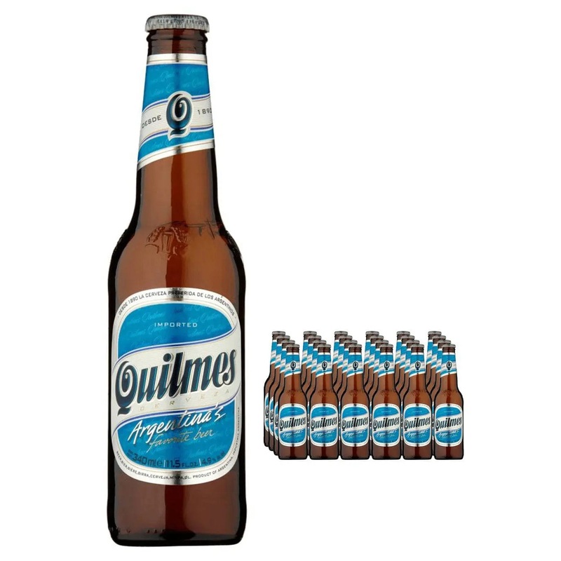 Quilmes Cerveza Premium Lager Beer Bottle Multipack, 24 x 340 ml