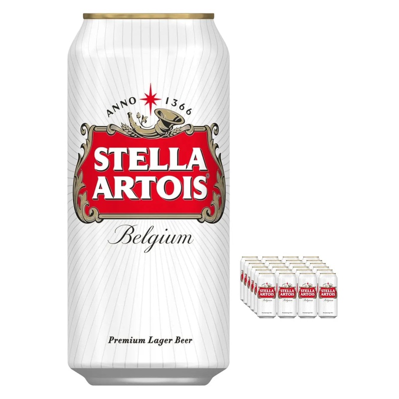 Stella Artois Premium Lager Beer Multipack, 24 x 440 ml