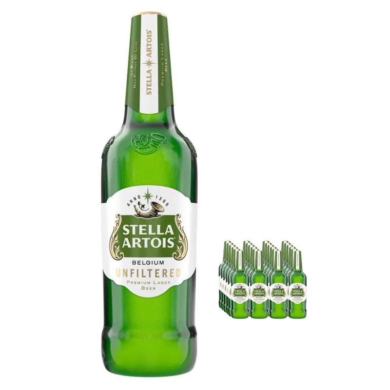 Stella Artois Premium Unfiltered Lager Beer Multipack, 24 x 330 ml
