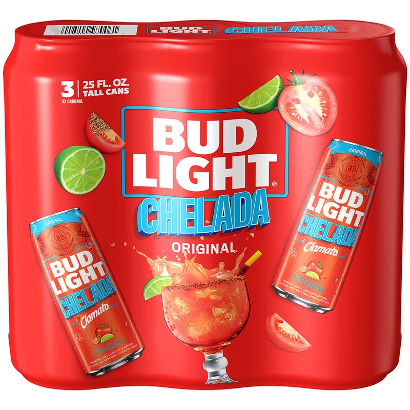 Bud Light Chelada with Clamato 5x 3 Pack (25 oz Cans)