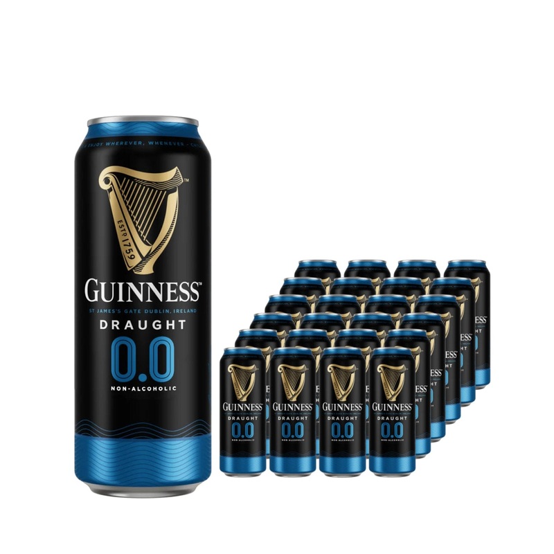 Guinness Draught Alcohol Free Beer Can Multipack, 24 x 538 ml