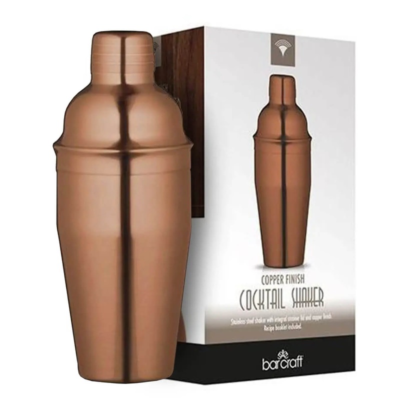 BarCraft Art Copper Finish 500 ml Cocktail Shaker
