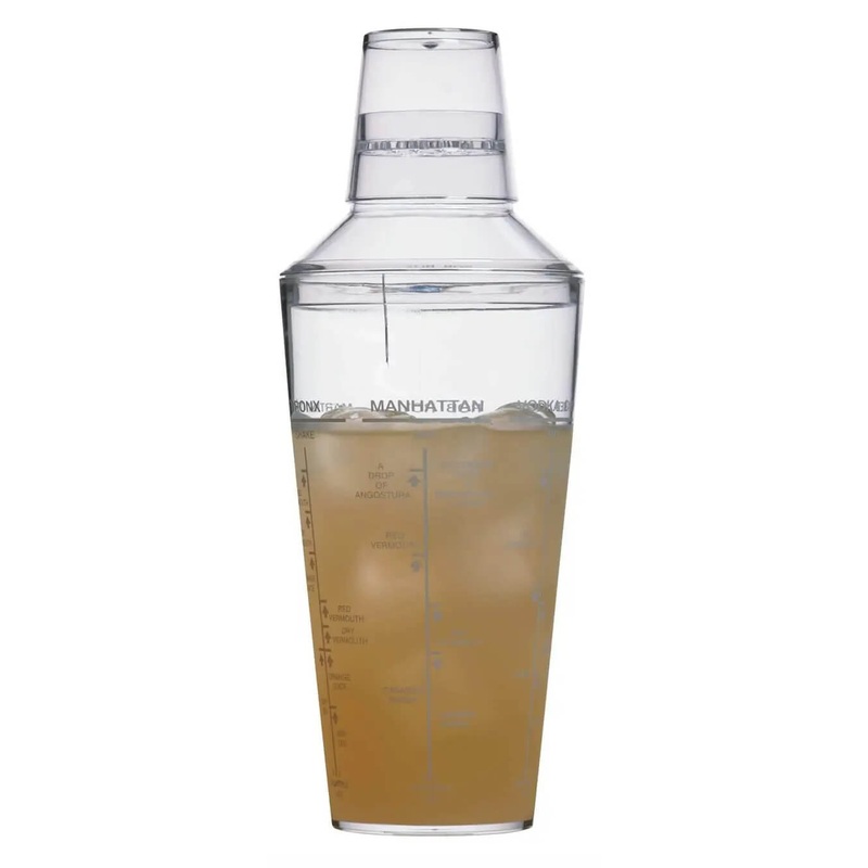 BarCraft Mix It Acrylic Cocktail Shaker, 700 ml