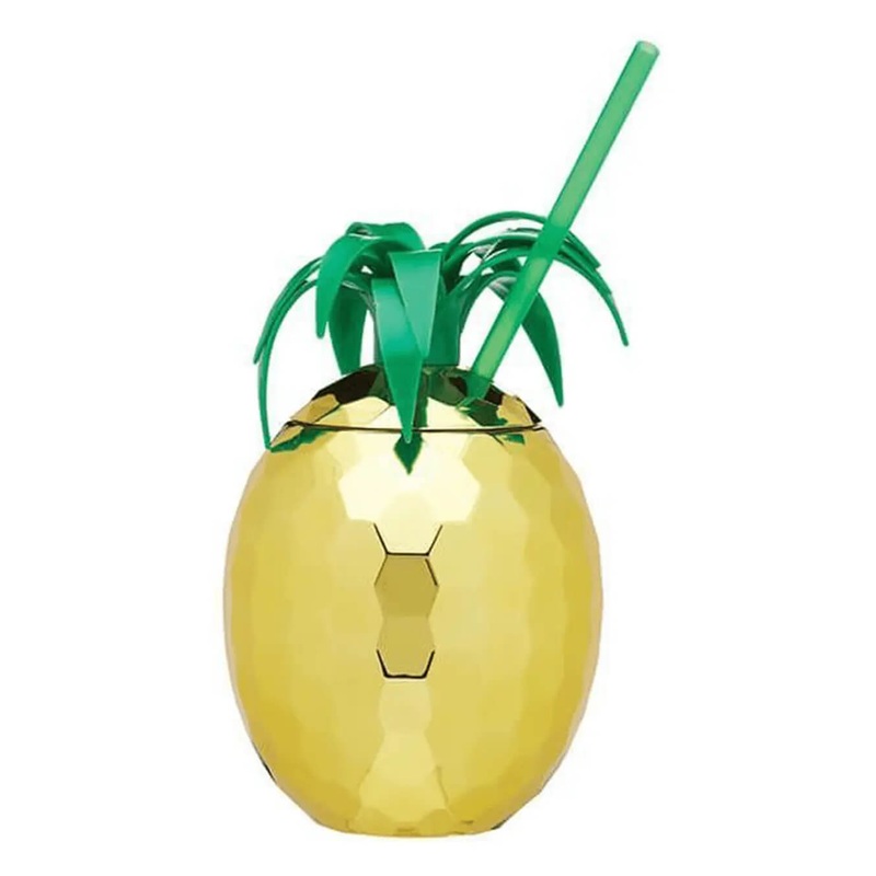 BarCraft Pineapple Drinks Jar With Straw, 750 ml