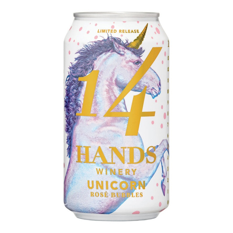 14 HANDS ROSE BUBBLES UNICORN CAN