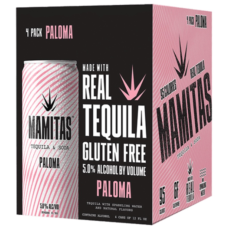 Mamitas Paloma Tequila & Soda, 4-pack (12oz.)
