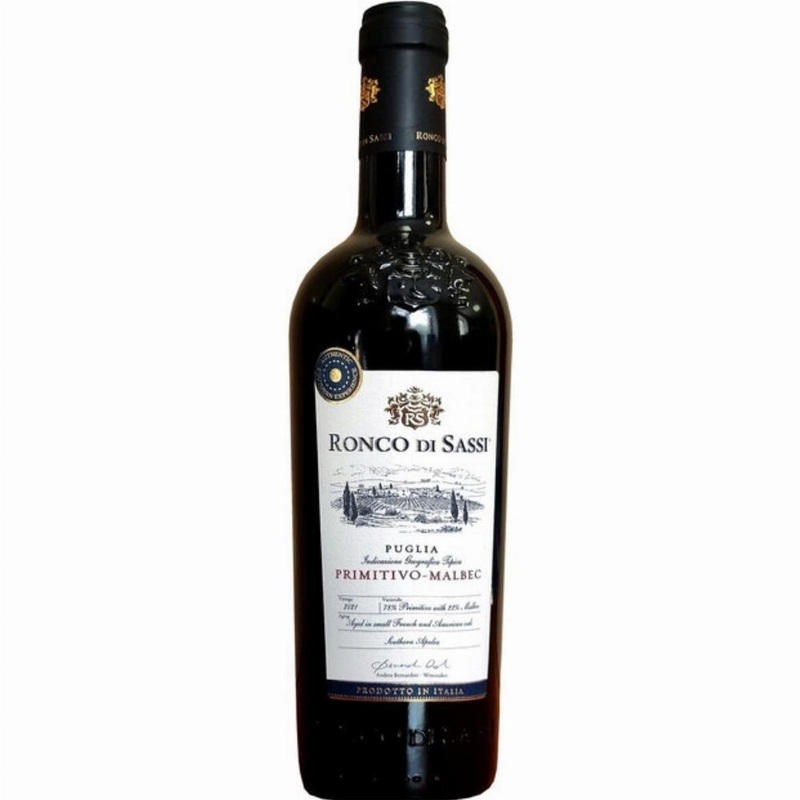 Ronco di Sassi Primitivo Malbec Puglia 2022 750ml