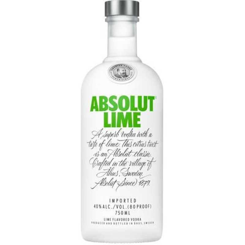 Absolut LIME Vodka Sweden 1.0L LITER