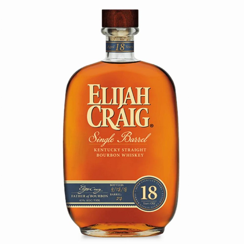 Elijah Craig 18 YEARS OLD Single Barrel Kentucky Straight Bourbon 90 Proof 750ML