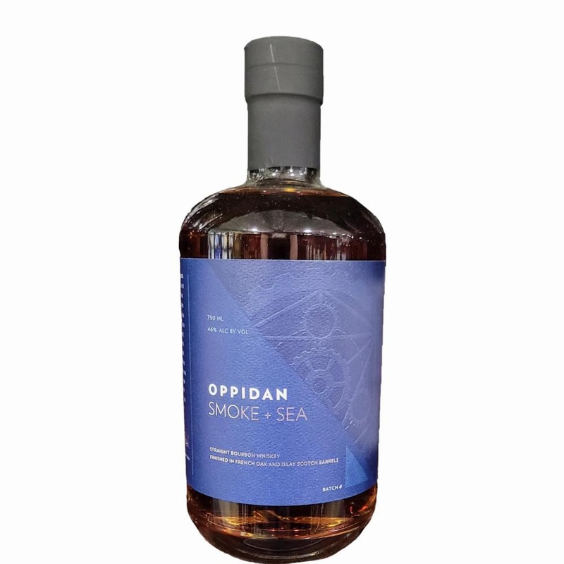 Oppidan Spirits Smoke + Sea Straight Bourbon Whiskey 750ml