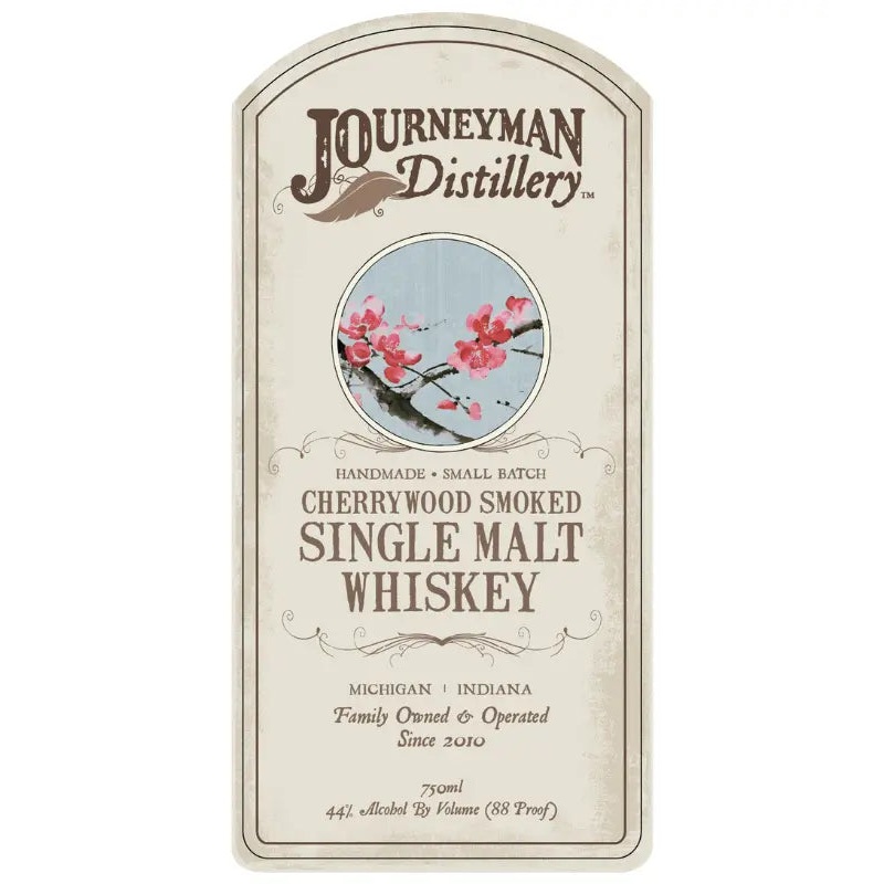 Journeyman Distillery Cherrywood Smoked Single Malt Whiskey 750mL