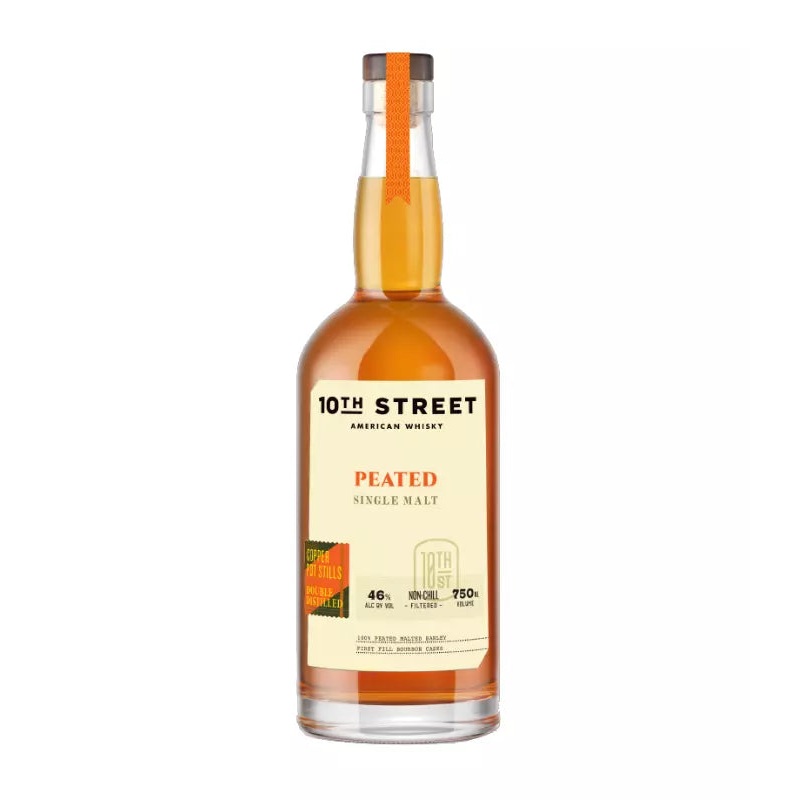 10th Street Peated Single Malt American Whiskey 750mL