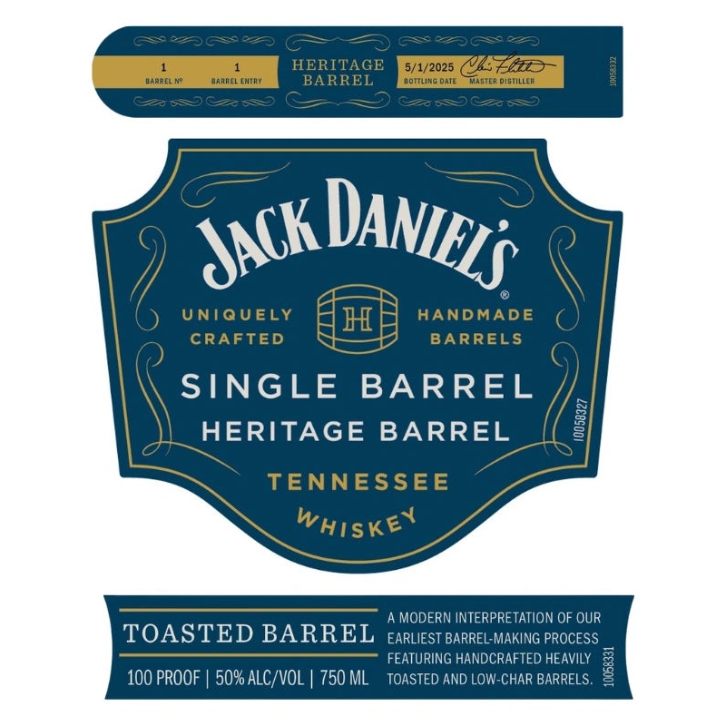 Jack Daniels Heritage Toasted Single Barrel 2025 Release