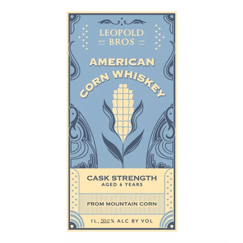 Leopold Bros 6 Year Cask Strength American Corn Whiskey 1L
