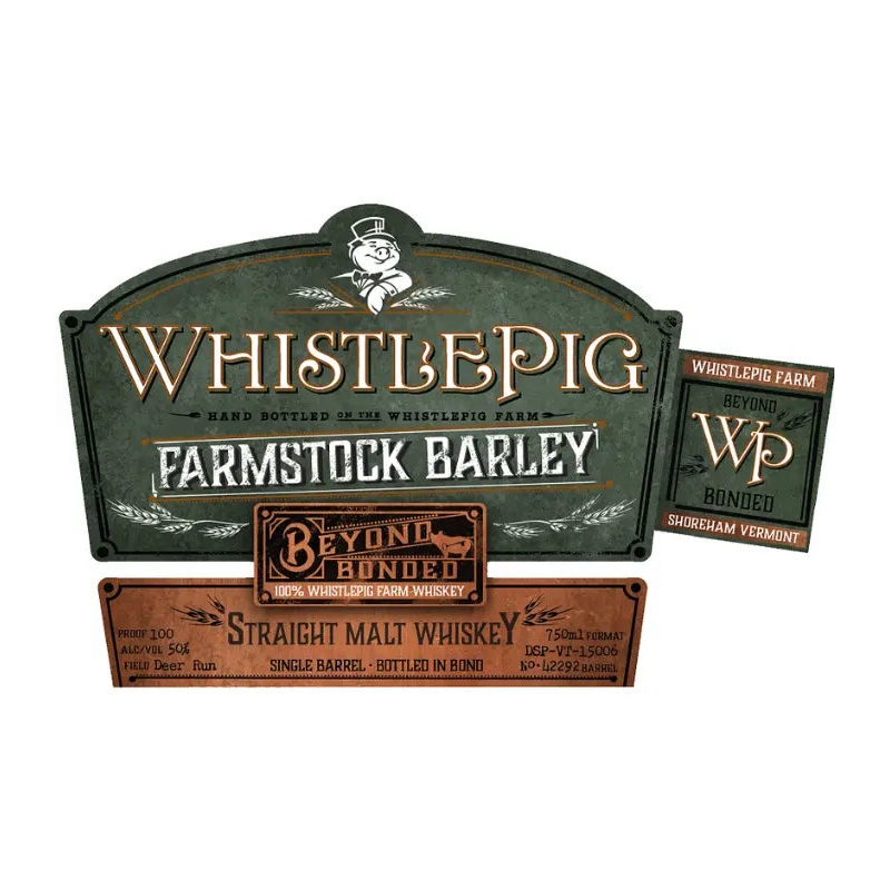 WhistlePig FarmStock Barley Bonded Single Malt Whiskey 750mL