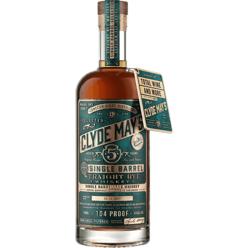 Clyde May's Rye Whiskey 5 Year Barrel Select