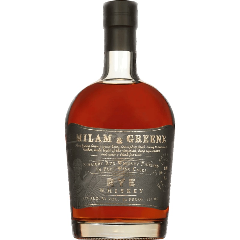 Milam & Greene Port Cask Finish Straight Rye Whiskey