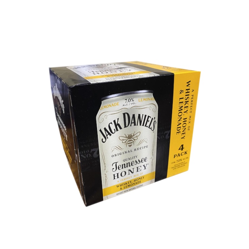 Jack Daniels Tennessee Honey and Lemonade 12oz 4-Pack Can (DNO P2 + P3)