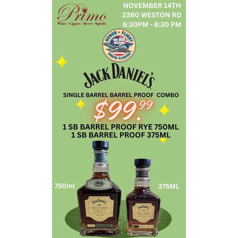 Honor Flight Jack Daniels Barrel Proof Combo