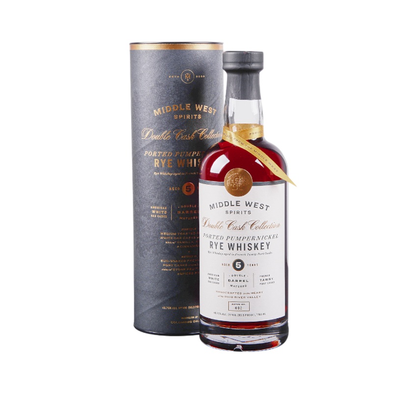 Middle West Double Cask Collection Ported Pumpernickel Rye 5 Years 750ml