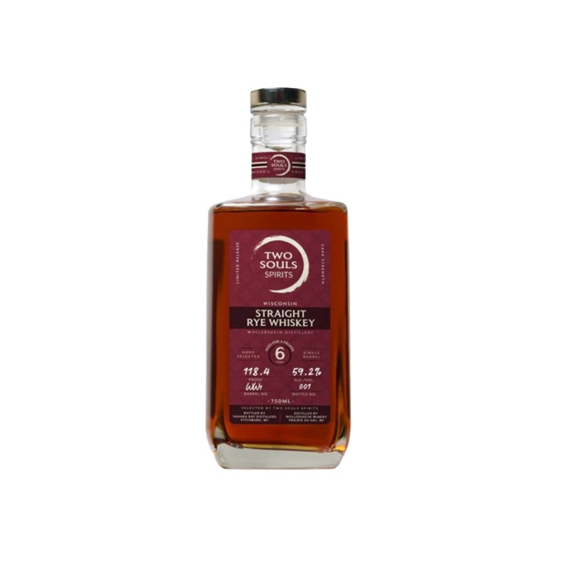 Two Souls Wollersheim 6 Years  Straight Rye 750ml