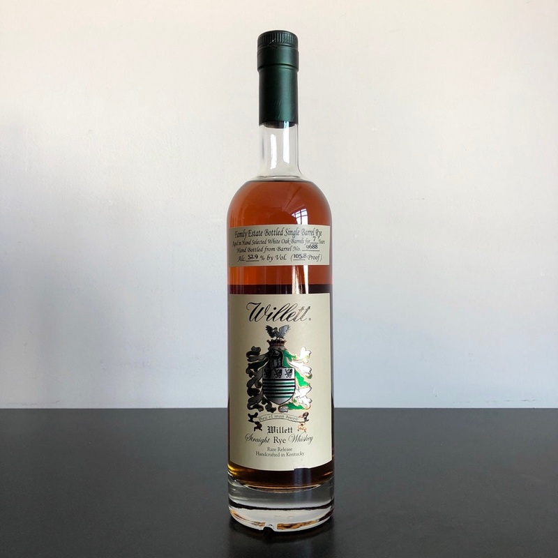 Willett Family Estate Bottled Single-Barrel 7 Year Old Straight Rye Whiskey, Kentucky, USA