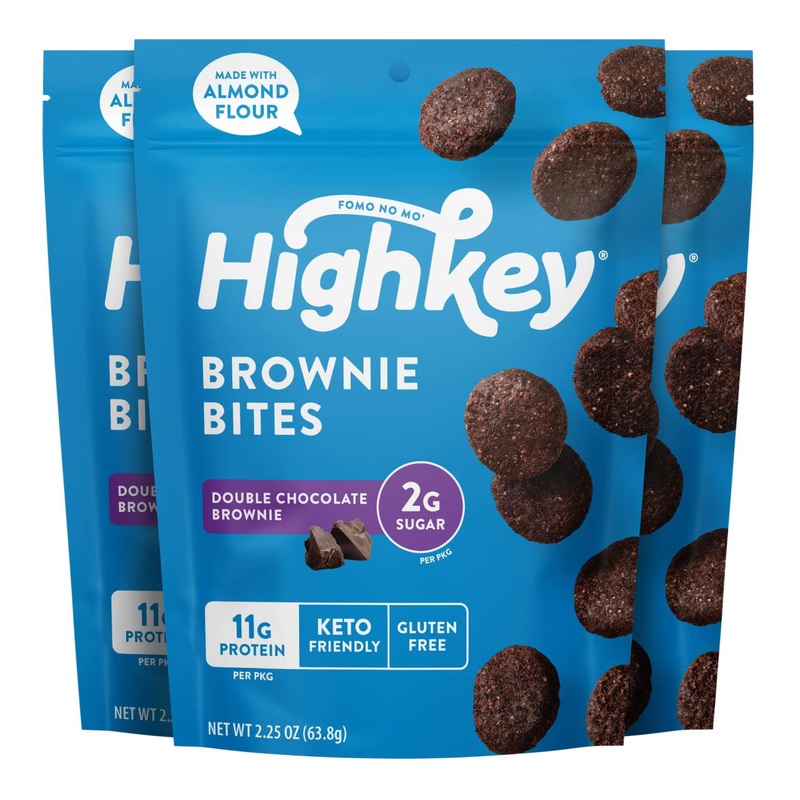 HighKey Keto Chocolate Brownie Cookies - Low Carb Snack - 3 Packs (16 Pieces)