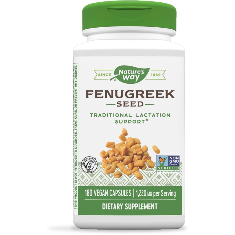 Nature's Way Fenugreek Seed Capsules - 180 Count | Supports Healthy Lactation* | Vegan Formula