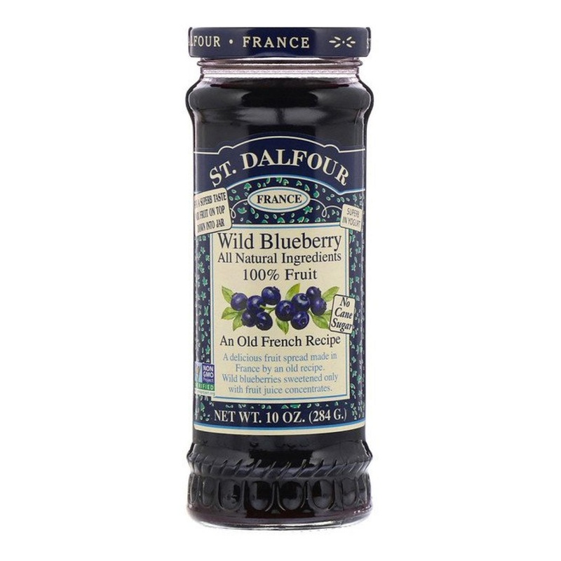 St. Dalfour Wild Blueberry Spread 10 oz | Premium Organic Jam - Delicious & Natural